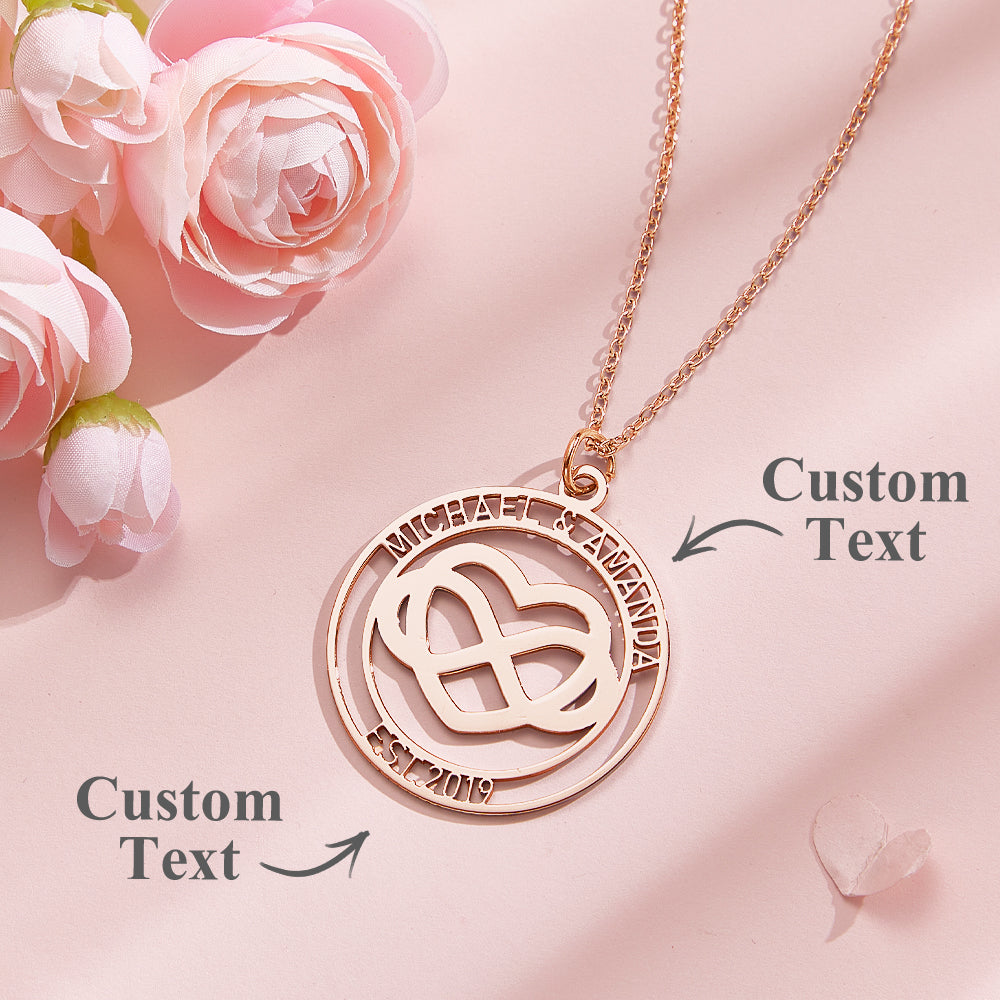 Custom Infinity Love Name Necklace Personalized Eternal Love Necklace Valentine's Day Anniversary Gift