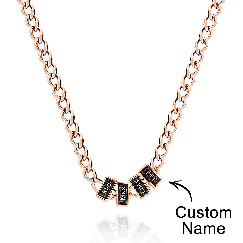 Engravable Cuban Link Chain Personalized Name Necklace Gift For Him