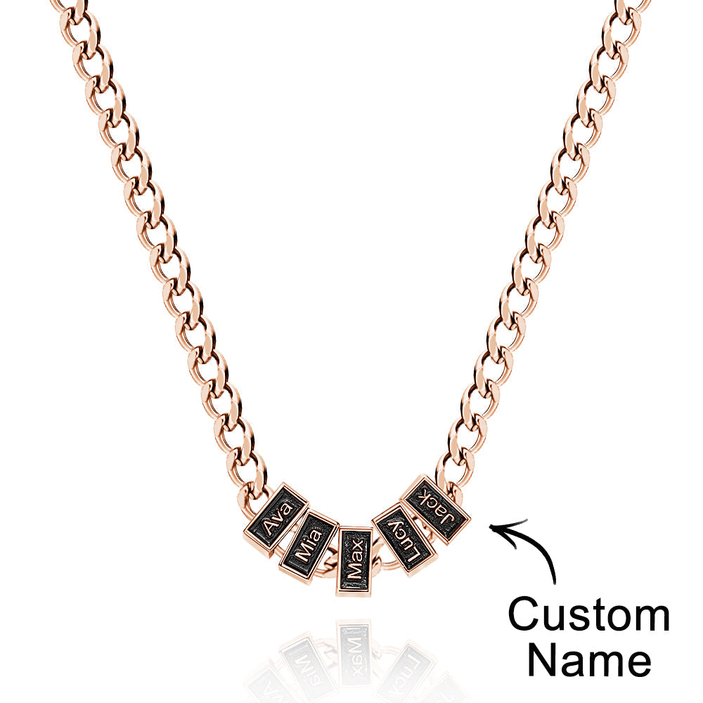 Engravable Cuban Link Chain Personalized Name Necklace Gift For Him