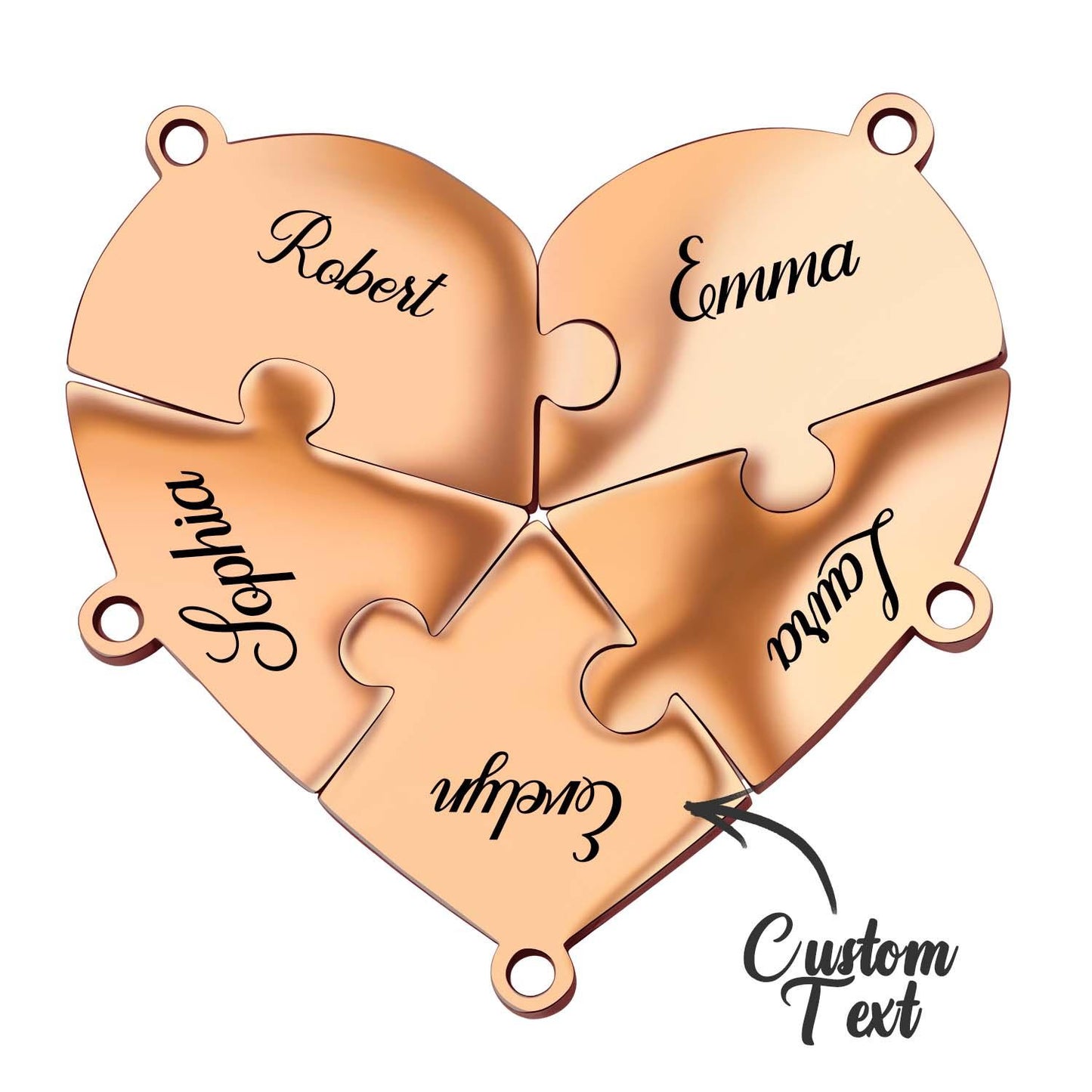 Personalized Friend Group Necklaces, Custom Name Engraved Puzzle Piece, Best Friend Gift