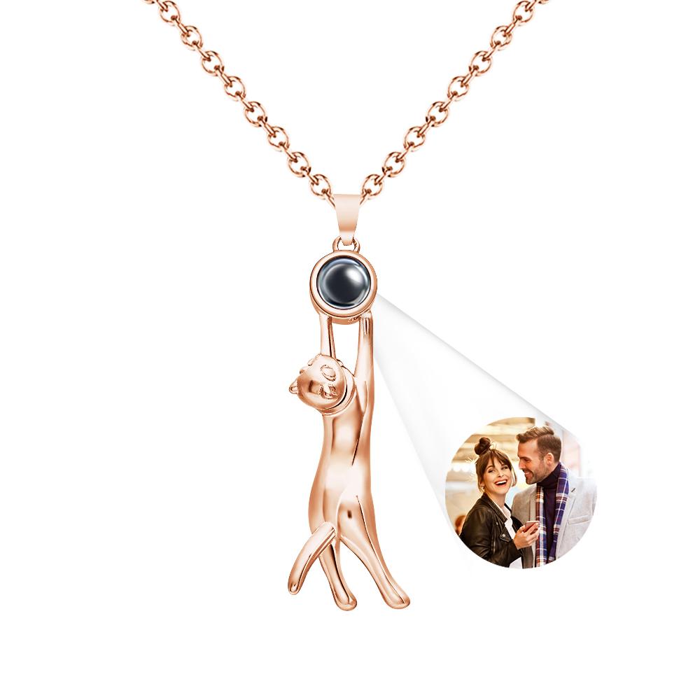 Custom Projection Necklace CuAte Cat Gift for Her