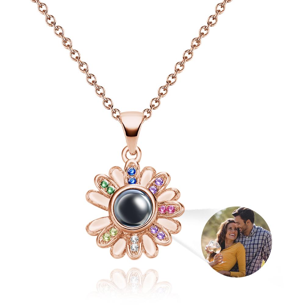 Custom Projection Necklace Colorful Daisy Beautiful Gift