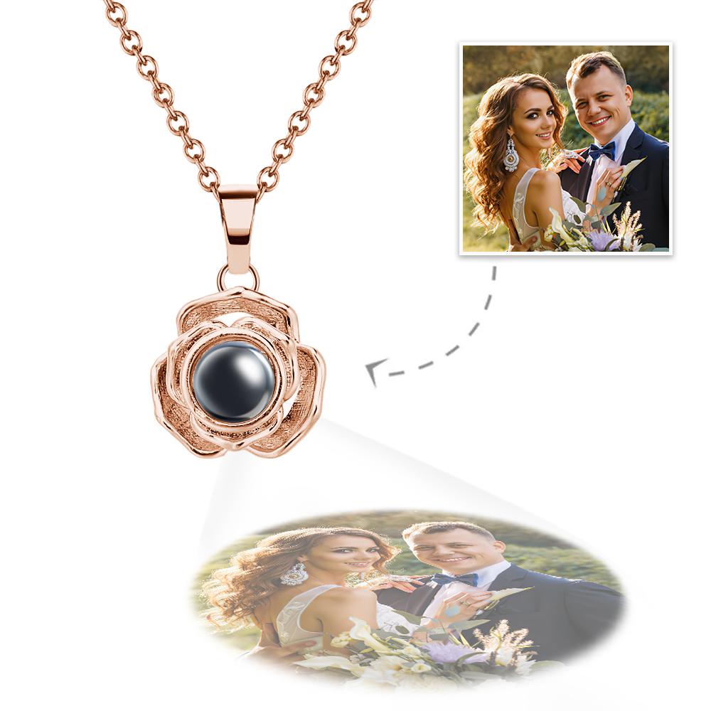 Custom Projection Necklace Creative Rose Girl Gift