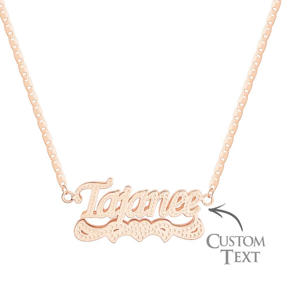 Custom Name Necklace Hip Hop Fashion Heart Decor Necklace Gifts for Him