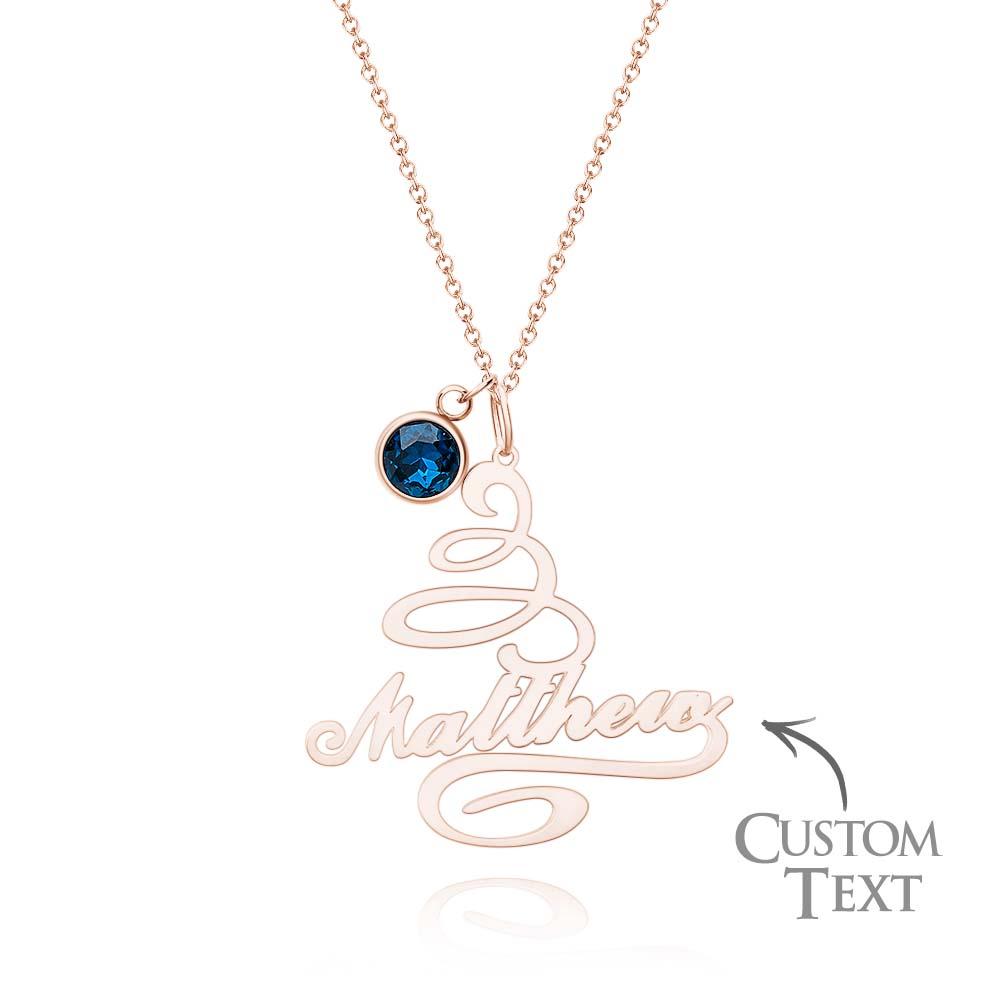 Custom Name Birthstone Christmas Tree Unique Gift