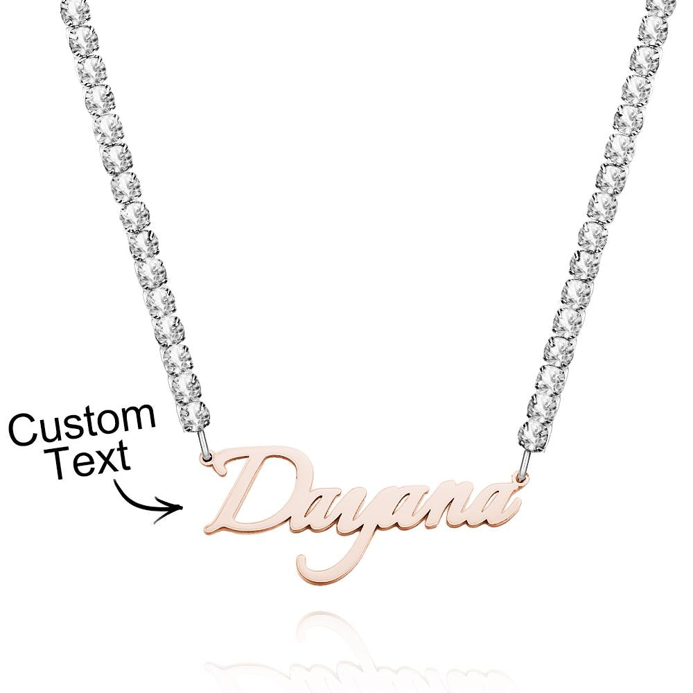 Custom Name Necklace Tennis Chain Fashion Gift