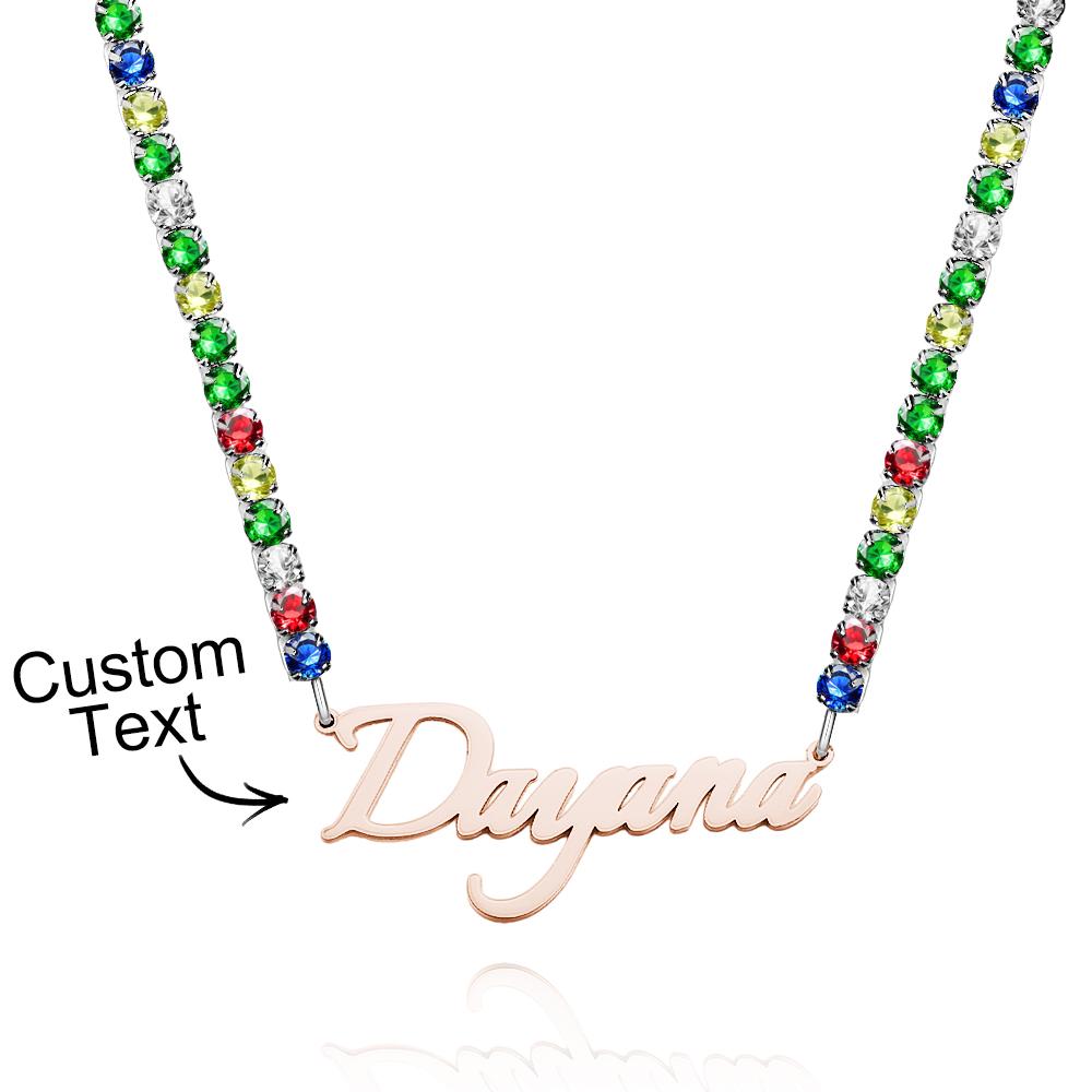 Custom Name Necklace Tennis Chain Fashion Gift