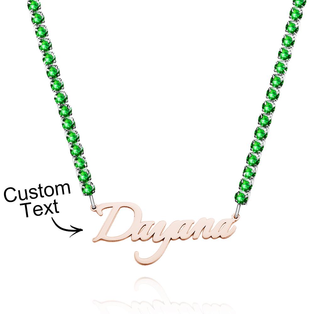 Custom Name Necklace Tennis Chain Fashion Gift