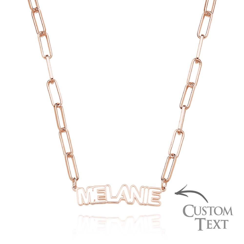 Custom Hollow Out Name Necklace Elegant Pendant Jewelry Gifts For Her