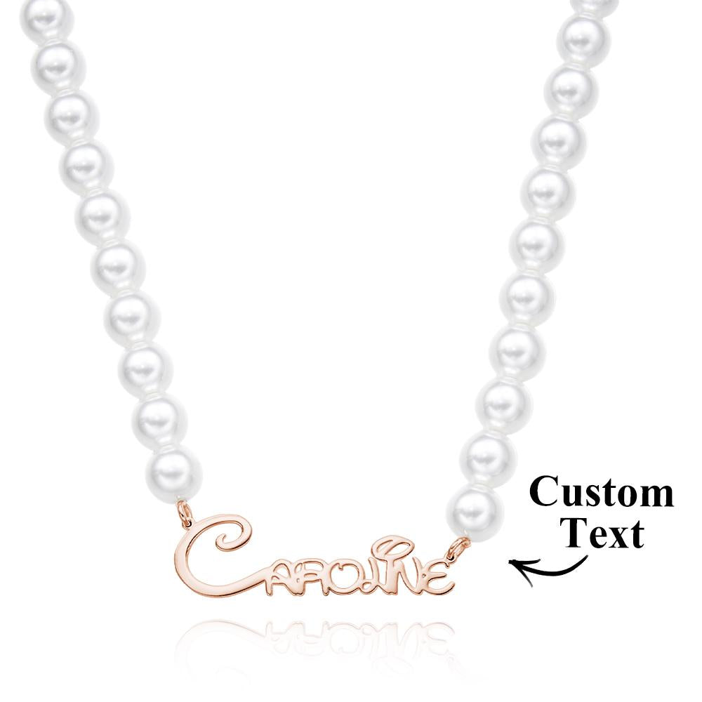 Custom Name Pearl Necklace Classic Girl Gift