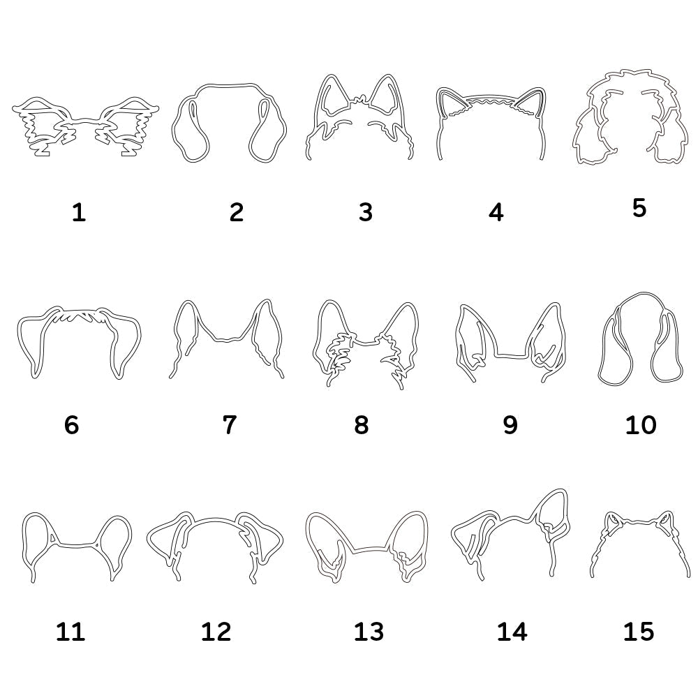 Custom Pet Silhouette Name Ring Cute Dog Cat Ear Modeling Jewelry Gift for Pet Lover