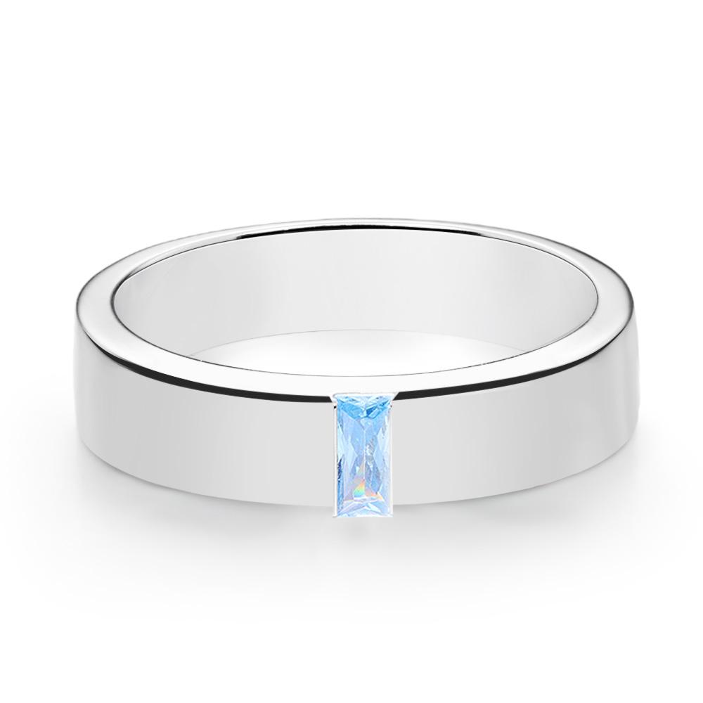 Custom Baguette Birthstone Ring Personalized Family Ring Gift For Her