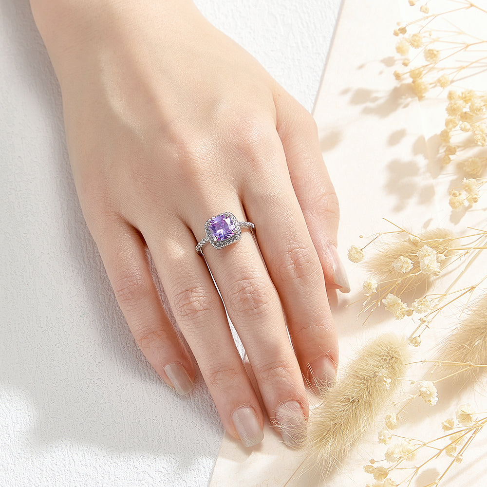 Engagement Ring Adjustable Ring with Flower Gift Box Best Valentine's Day Jewelry Gifts for Her