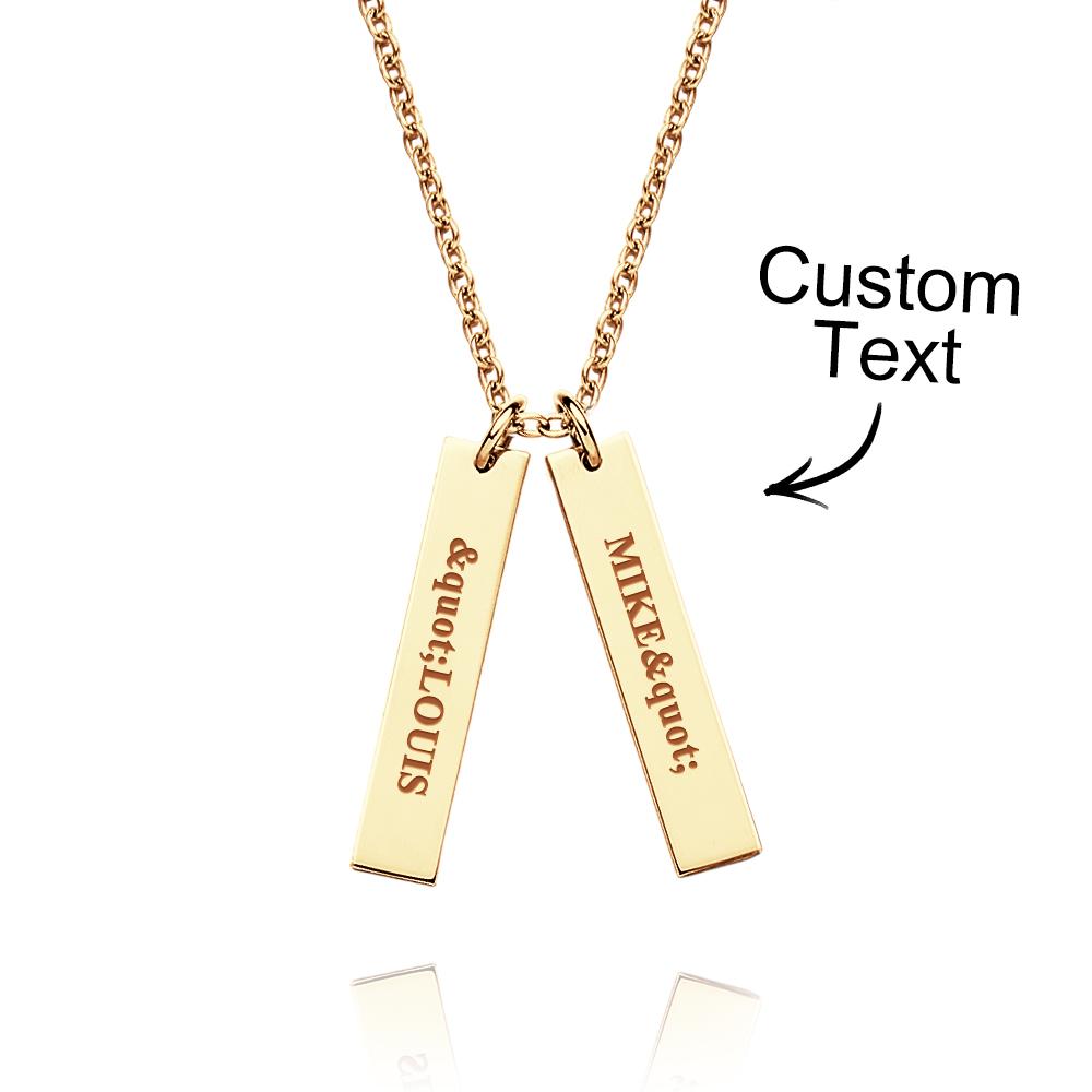 Custom Engraved Necklace Tiny Personalized Bar Tag Creative Gifts