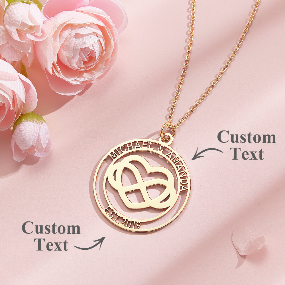 Custom Infinity Love Name Necklace Personalized Eternal Love Necklace Valentine's Day Anniversary Gift