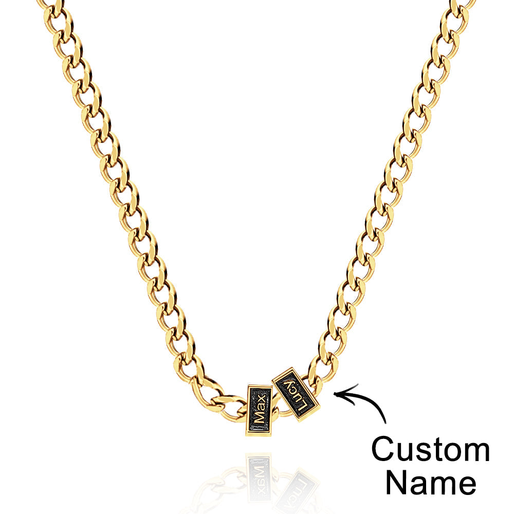 Engravable Cuban Link Chain Personalized Name Necklace Gift For Him