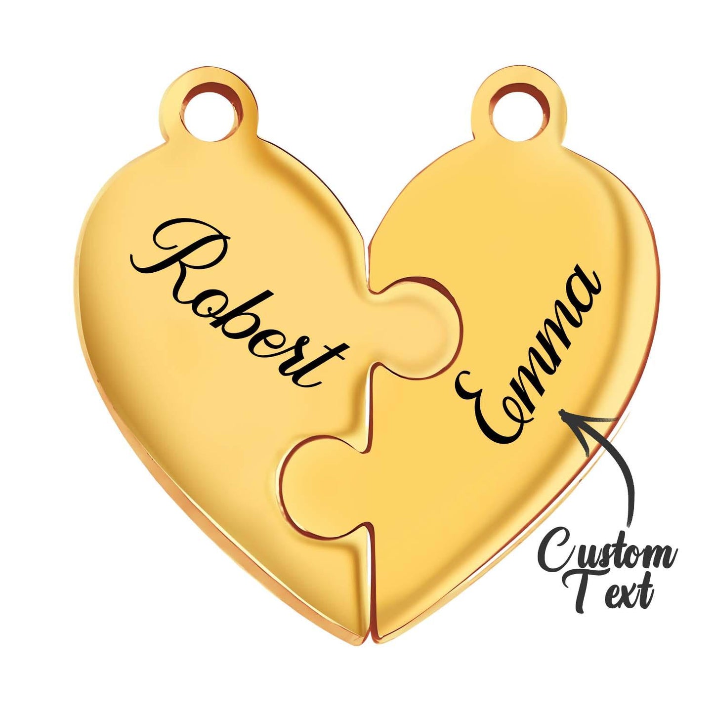 Personalized Friend Group Necklaces, Custom Name Engraved Puzzle Piece, Best Friend Gift