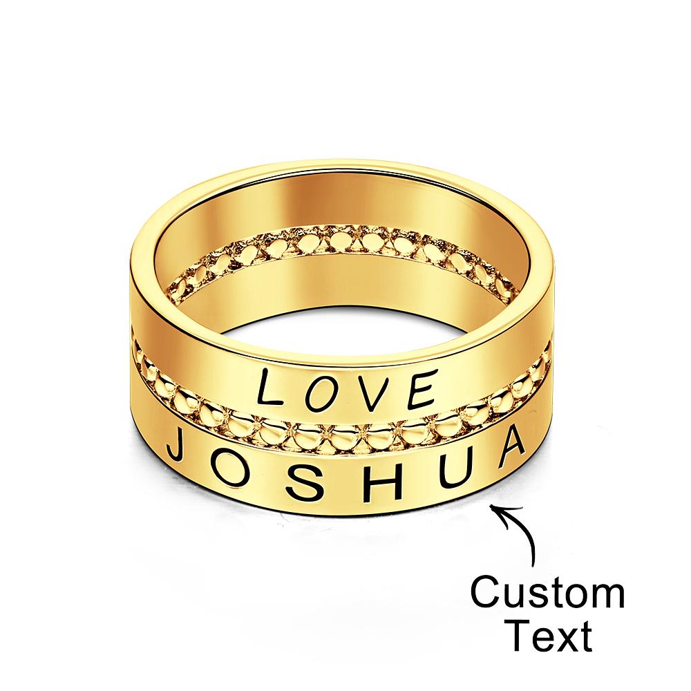 Personalized Gift for Mother's Day Personalized Stacking Rings Gold Filled Gold Name Ring