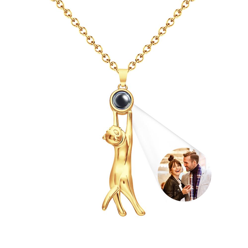 Custom Projection Necklace CuAte Cat Gift for Her