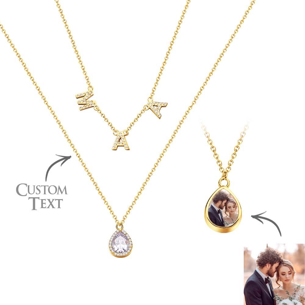 Custom Name Necklace Letter Jewelry Photo Necklace Unique Gift for Women