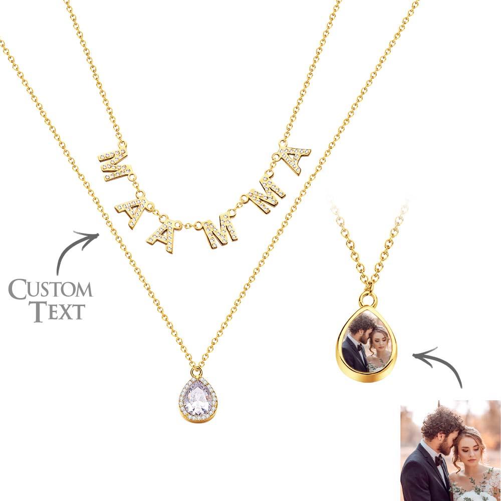Custom Name Necklace Letter Jewelry Photo Necklace Unique Gift for Women