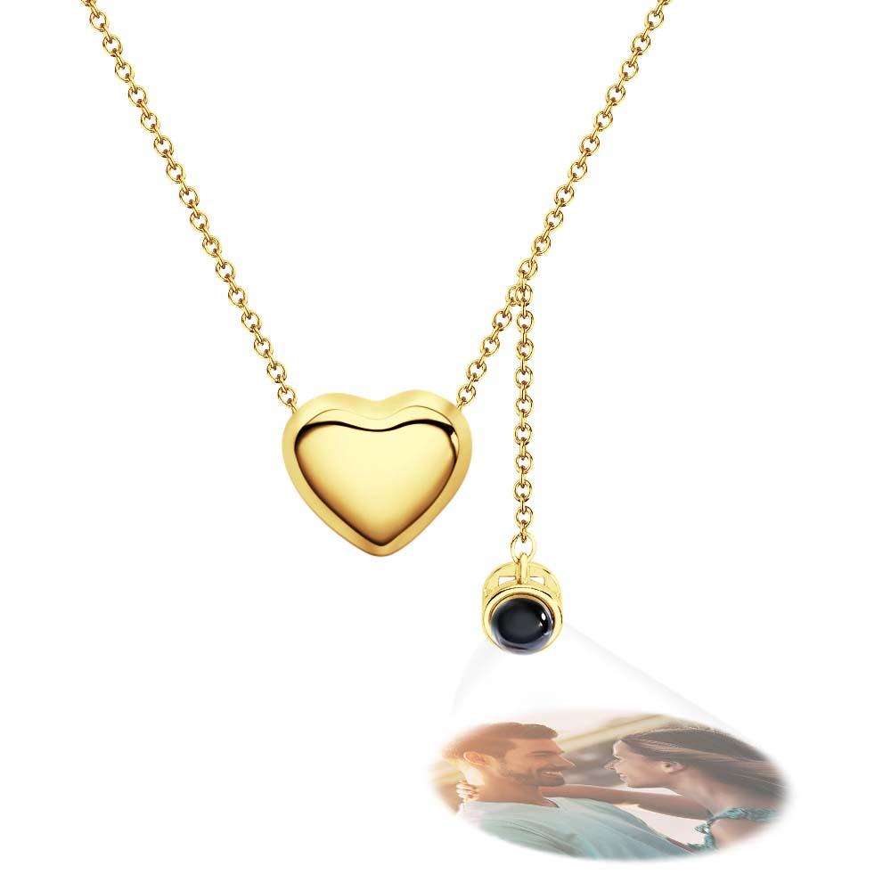 Custom Projection Necklace Heart Pendant Fashion Gift for Her