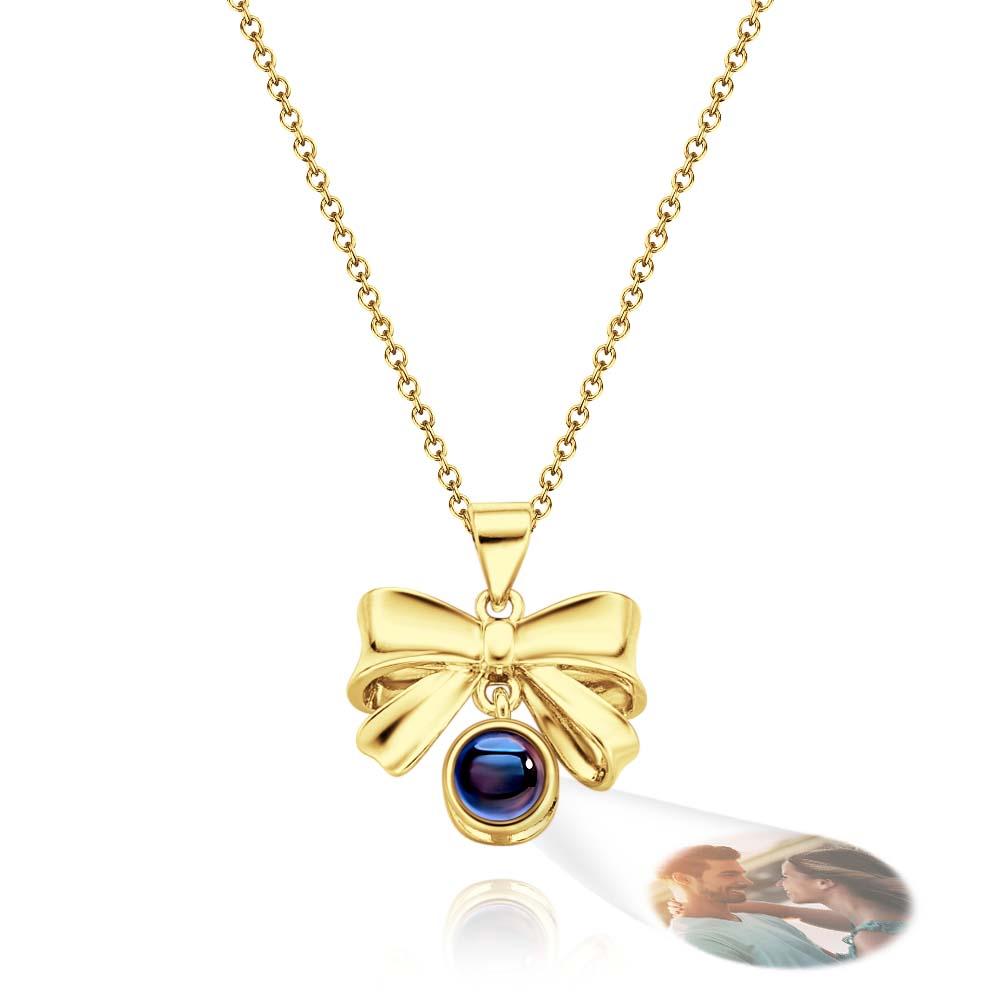 Custom Projection Necklace Sweet Bow Girl Gift
