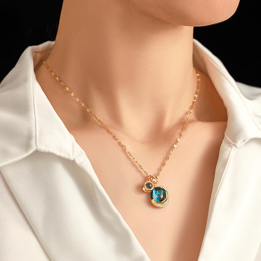 Custom Projection Necklace Planet Fashion Gift