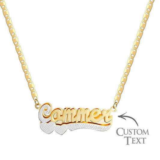 Custom Name Necklace Hip Hop Initial Letter Bling Metal Necklace Gifts for Him