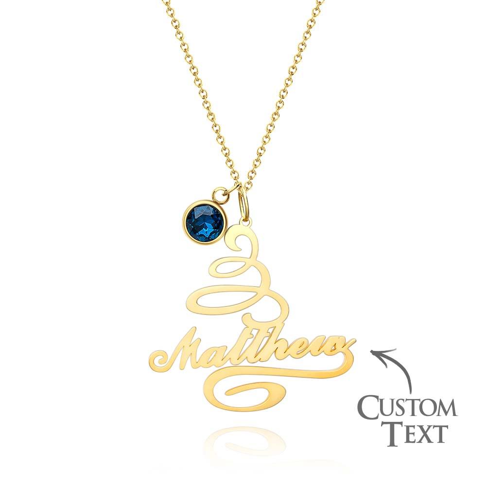 Custom Name Birthstone Christmas Tree Unique Gift