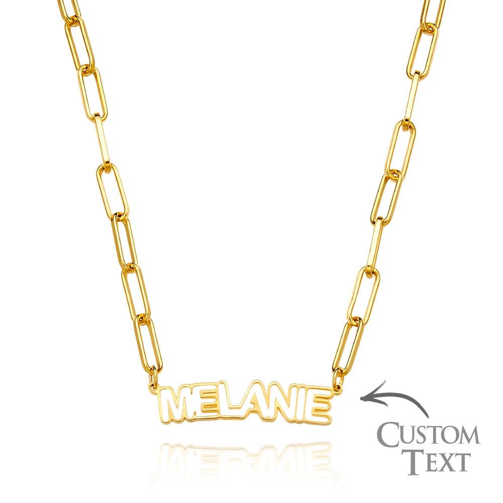 Custom Hollow Out Name Necklace Elegant Pendant Jewelry Gifts For Her
