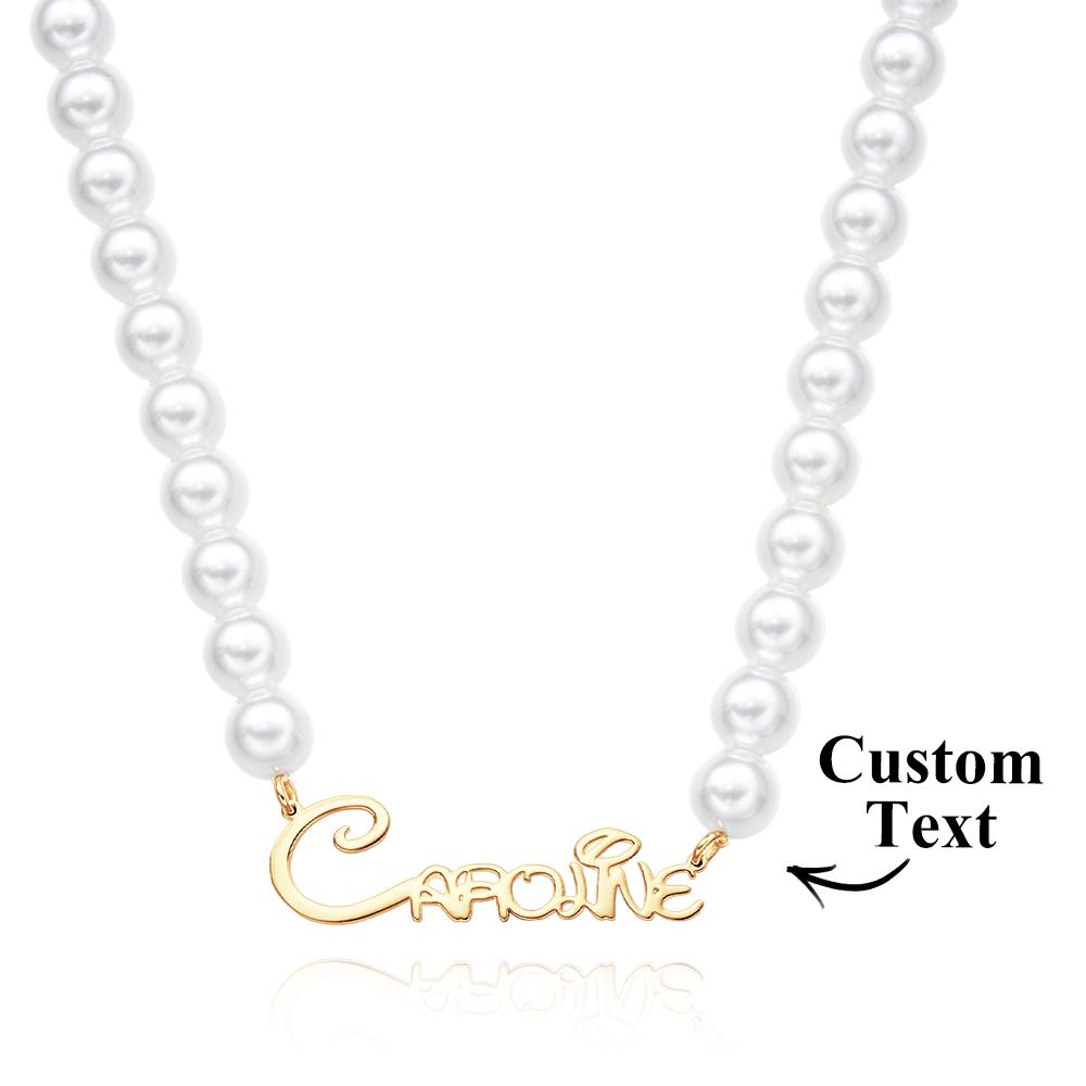 Custom Name Pearl Necklace Classic Girl Gift
