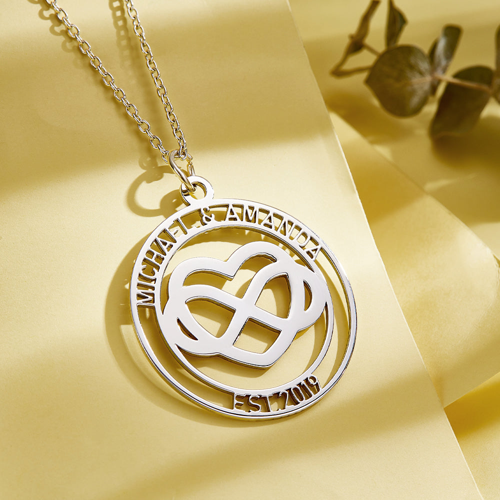 Custom Infinity Love Name Necklace Personalized Eternal Love Necklace Valentine's Day Anniversary Gift