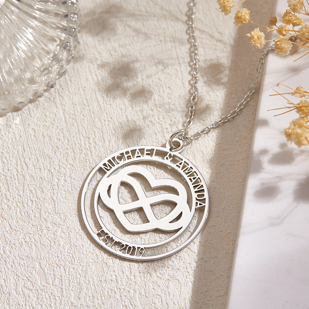 Custom Infinity Love Name Necklace Personalized Eternal Love Necklace Valentine's Day Anniversary Gift