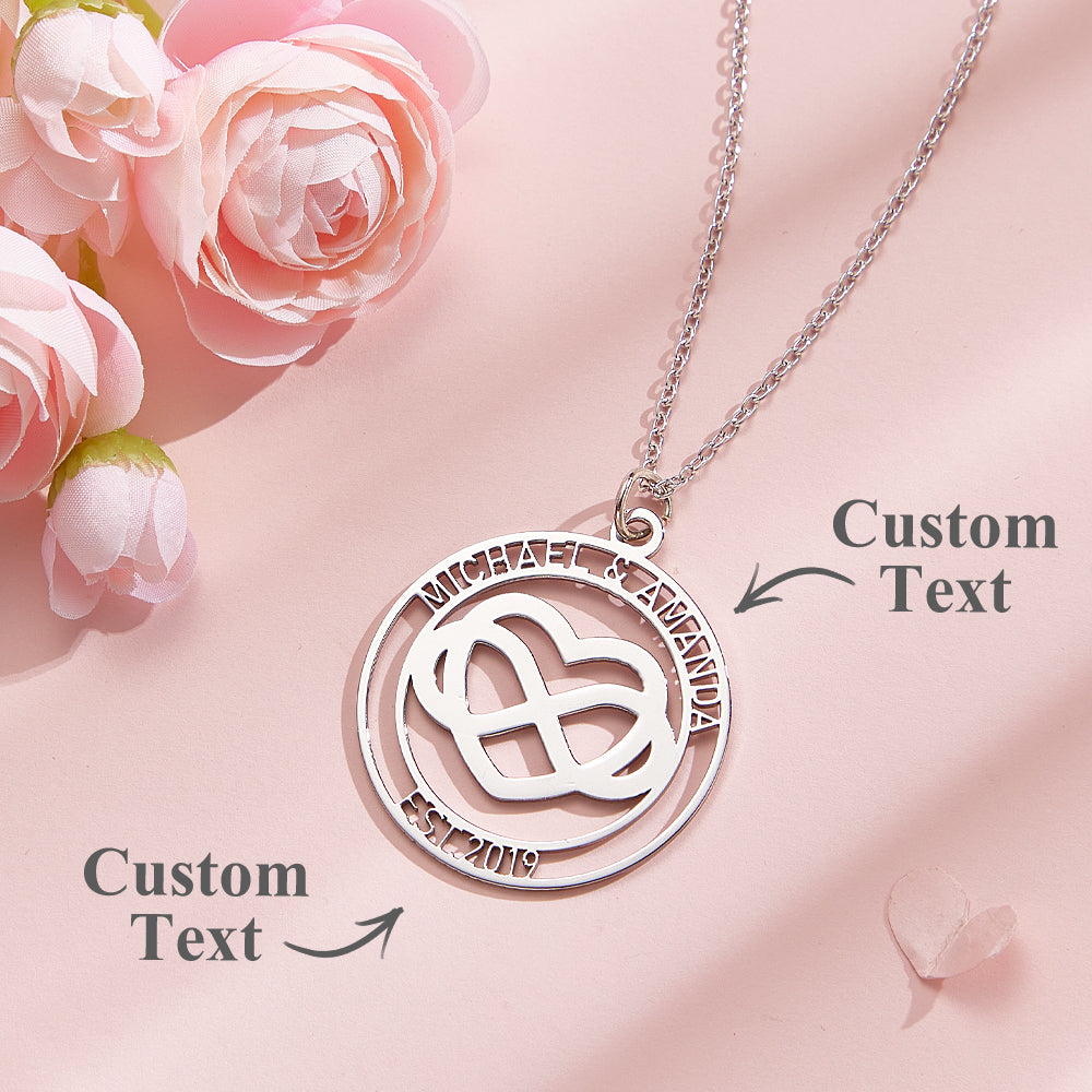 Custom Infinity Love Name Necklace Personalized Eternal Love Necklace Valentine's Day Anniversary Gift
