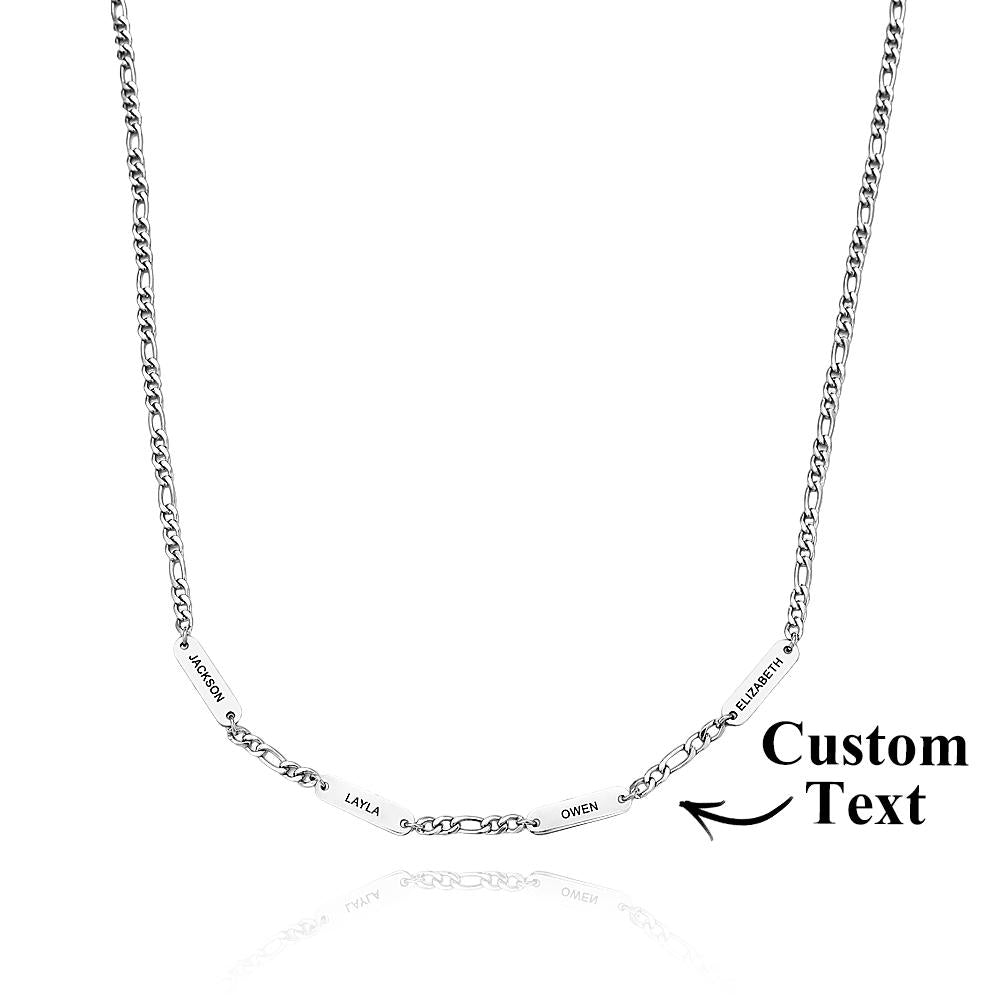 Engravable Necklace Fashionable Stainless Steel Chain Gifts For Men