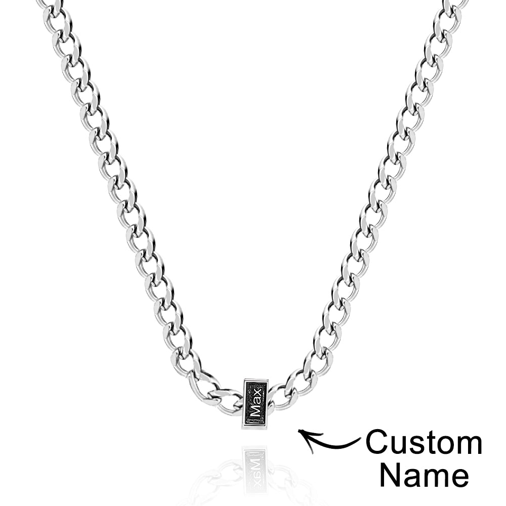 Engravable Cuban Link Chain Personalized Name Necklace Gift For Him