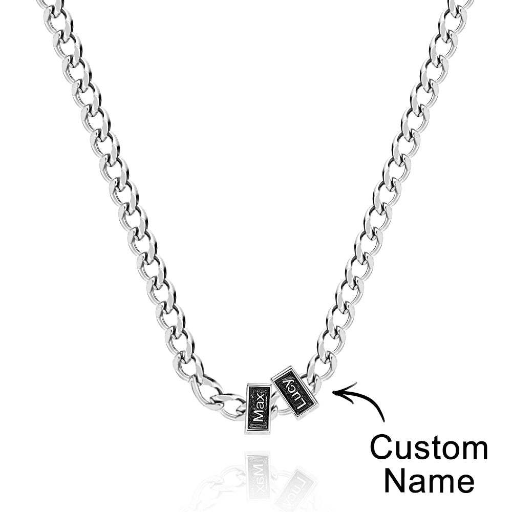 Engravable Cuban Link Chain Personalized Name Necklace Gift For Him