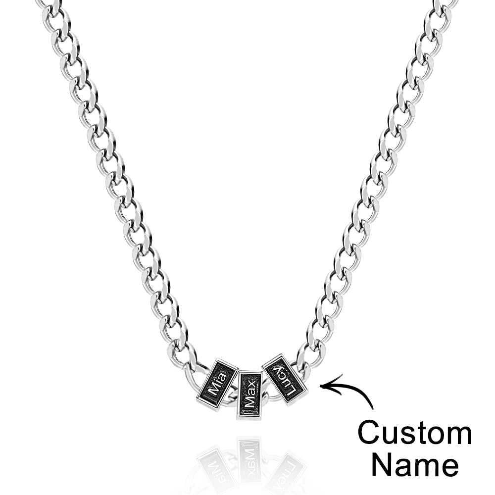 Engravable Cuban Link Chain Personalized Name Necklace Gift For Him
