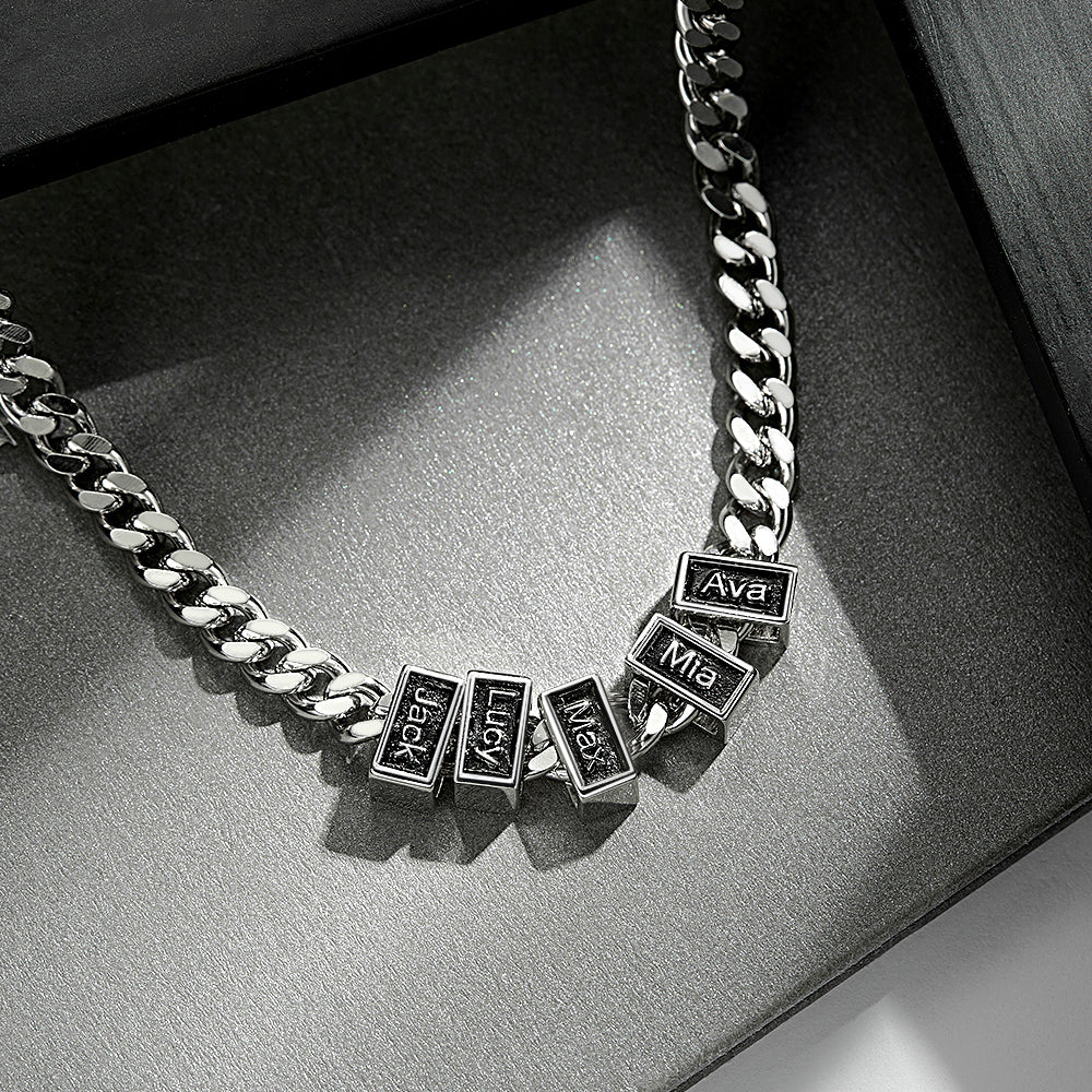 Engravable Cuban Link Chain Personalized Name Necklace Gift For Him