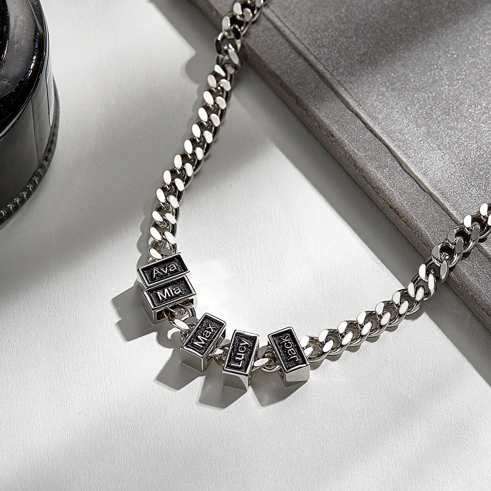 Engravable Cuban Link Chain Personalized Name Necklace Gift For Him