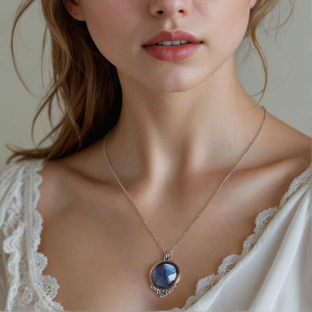 Custom Classic Birthstone Necklace Gift For Her