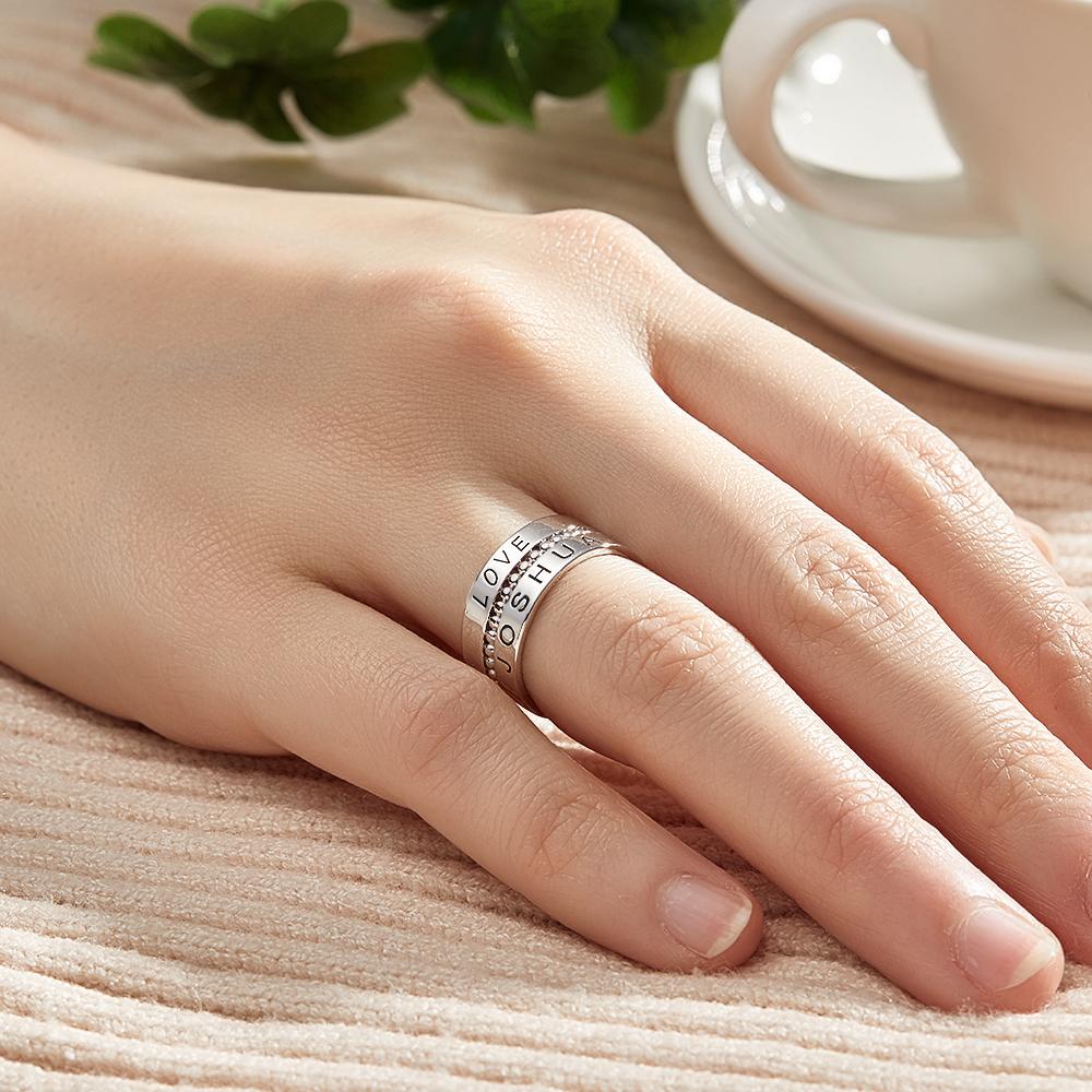 Personalized Gift for Mother's Day Personalized Stacking Rings Gold Filled Gold Name Ring