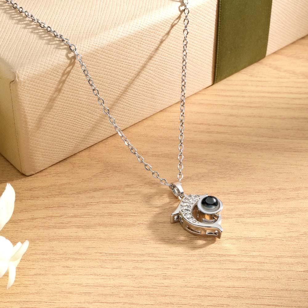 Custom Photo Projection Necklace Creative Dolphin Exquisite Gifts