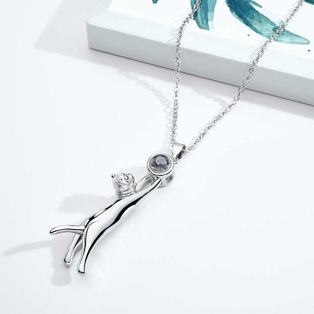 Custom Projection Necklace CuAte Cat Gift for Her