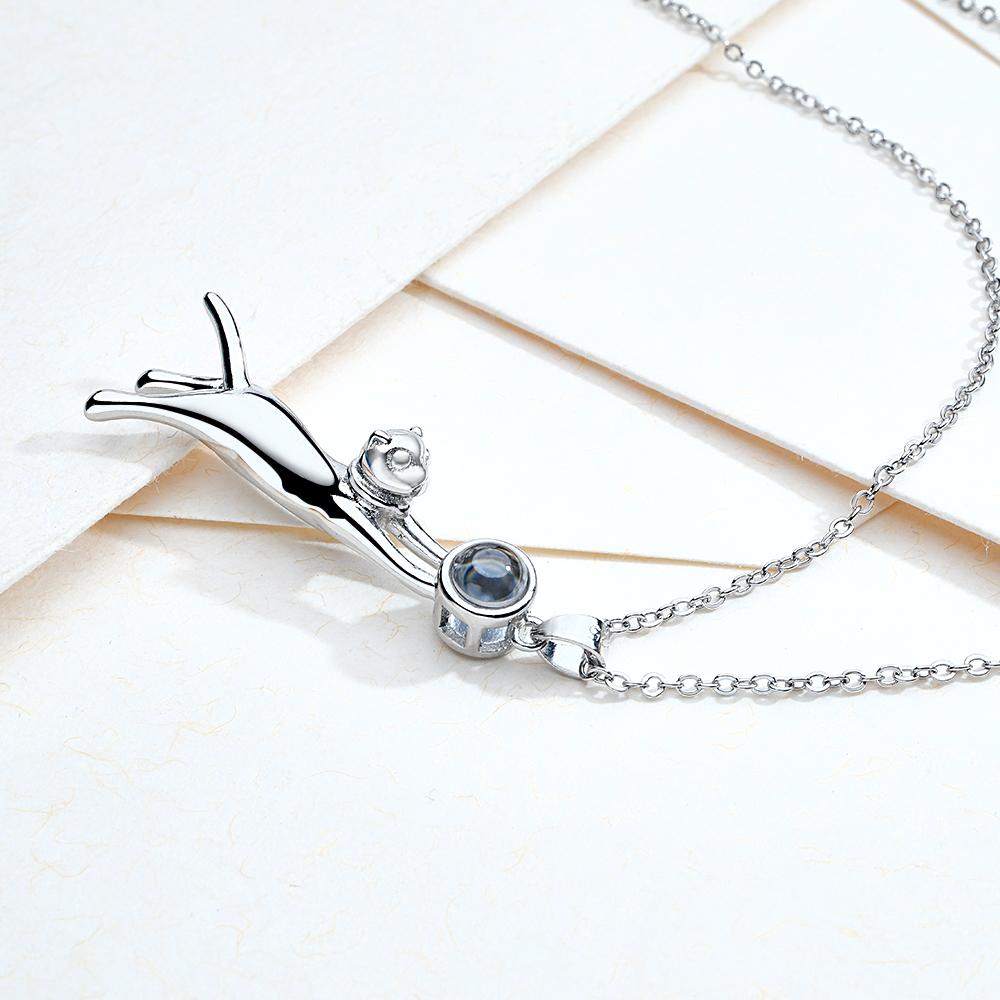 Custom Projection Necklace CuAte Cat Gift for Her
