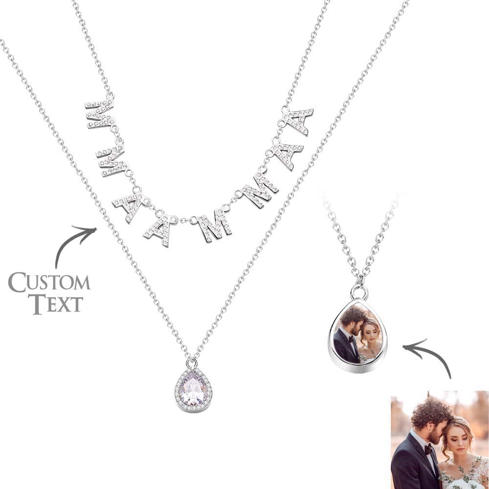 Custom Name Necklace Letter Jewelry Photo Necklace Unique Gift for Women