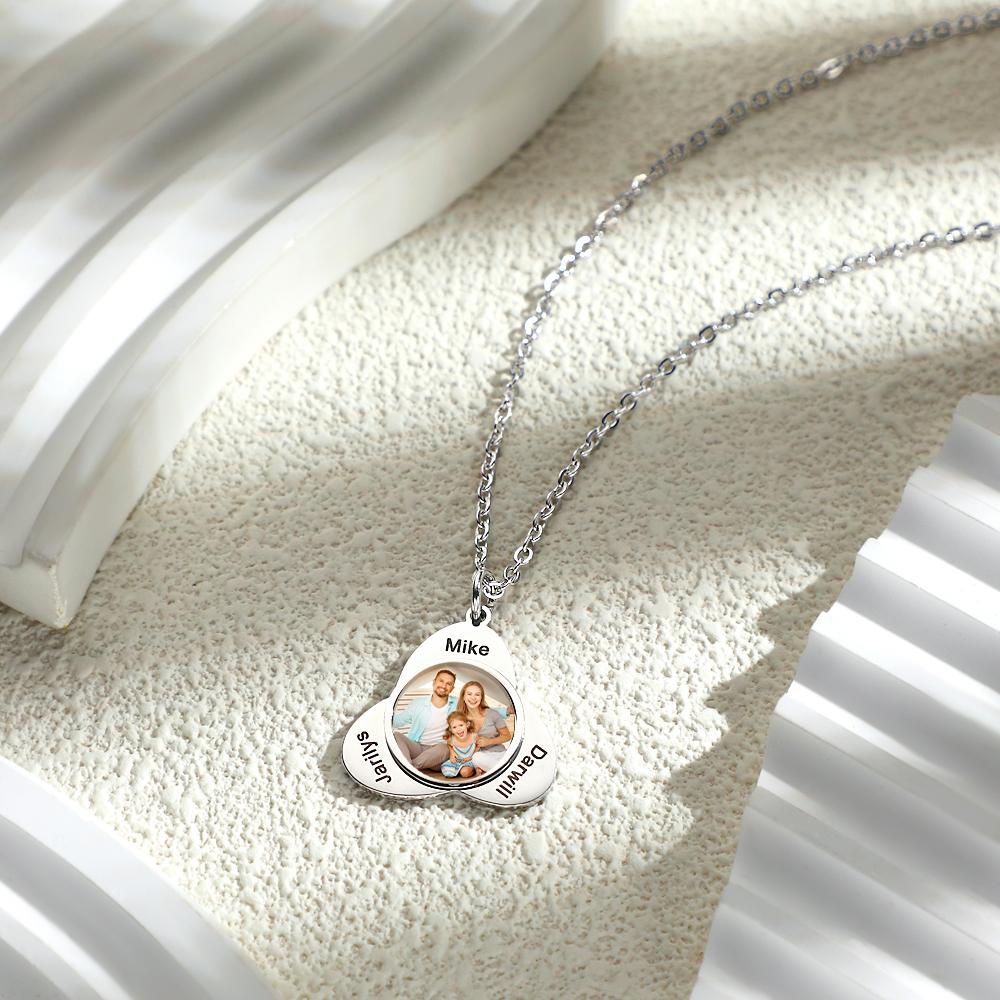 Custom Photo Name Necklace Romantic Gift for her