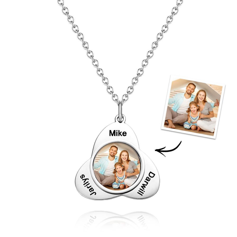 Custom Photo Name Necklace Romantic Gift for her