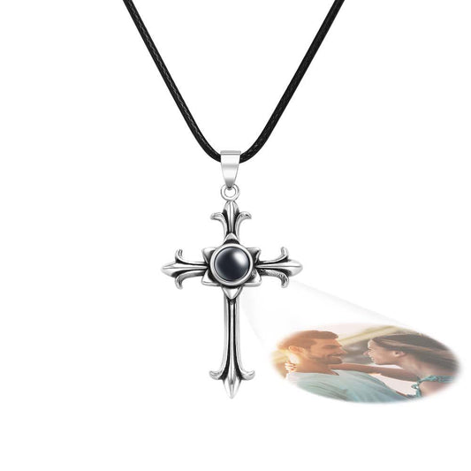 Custom Projection Necklace Vintage Cross Gift for Men
